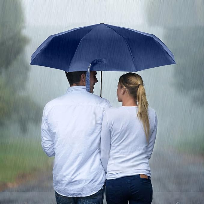TradMall 10 Pack Bulk Umbrellas Travel Windproof Portable Compact Large Canopy Ergonomic Handle Auto Open & Close