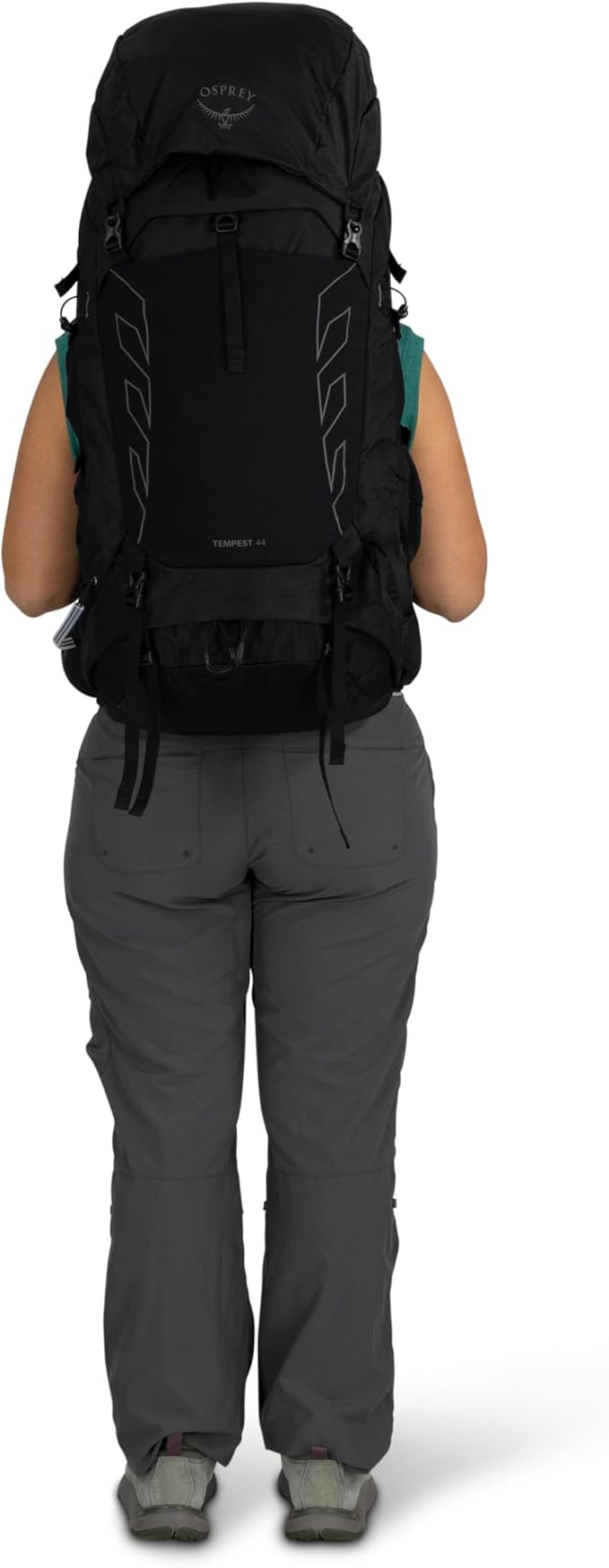 Osprey Tempest 44L Women's Lightweight Hiking Backpack - Daypack for Travel & Camping, Black/Coal Grey, XS/S