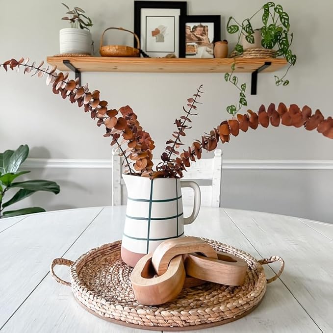 Azul Wood Chain Link Decor - Book Shelf & Table Decor, Natural Wooden Chain Link for Living Room & Entryway