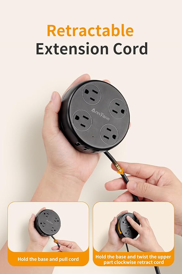 Australia Travel Adapter with USB C, US to Australia Plug Adapter with 4 Outlets 3 USB Ports, Type I Outlet Adapter for US to New Zealand, China, Argentina,Fiji, AU (Black)