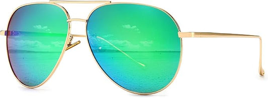 SUNGAIT Women's Lightweight Oversized Aviator Sunglasses - Classic Style Polarized Lens