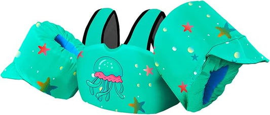 Chriffer Kids Swim Vest Life Jacket for 30-55 Pounds Boys and Girls, Toddler Floaties with Shoulder Harness Arm Wings for 2,3,4,5,6,7 Years Old Baby
