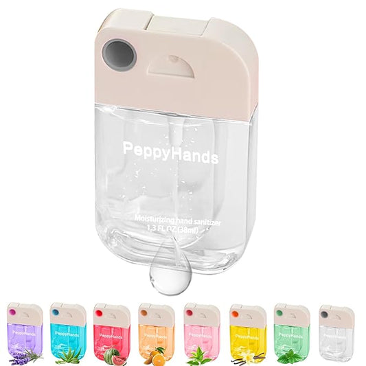 PeppyHands Hand Sanitizer, Hand Sanitizer Spray, Hydrating Spray for Hand, Portable Sanitizer spray Set ﻿for Travel Size, 500-Sprays Each Multi-Flavor (Unscented)