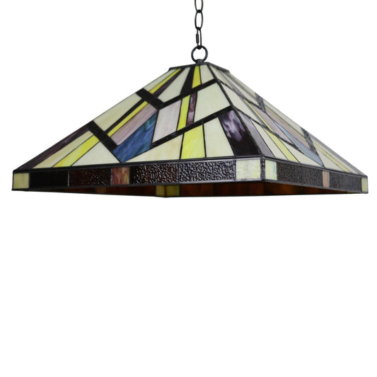 Chloe Lighting 2 Light Pendant Tiffany-Style Blackish Bronze 18in Wide Multicolor Glass CH3T523BM18-DP2