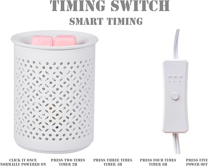 Dicimi Ceramic Electric Wax Melt Warmer Wax Warmer for Scented Wax Wax Burner Melter Oil Burner Wax Warmers for Home Office Bedroom Living Room Present & Decor