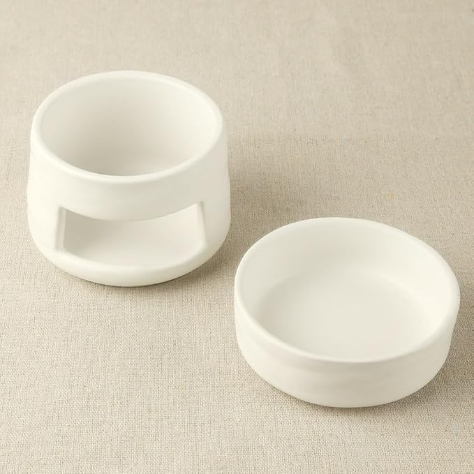 Ceramic Essential Oil Burner Tealight Candle Holder Decorative Aroma Diffuser Separable Brown
