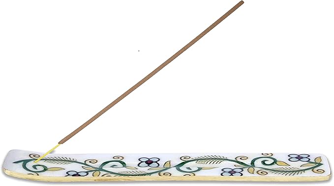 Yajna Traditional-Handmade-Burner Wooden-Incense-Stick-Strip-Holder Ash-Catcher-Stand for-Aromatherapy-Meditation-Yoga (Inner Peace) 10 Inches, Pack of 1