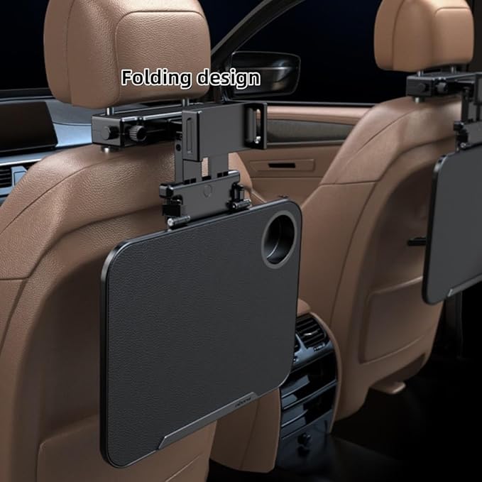 Vpswekans Car Table Multifunctional Folding Desk, Seat Back Laptop Desk and Food Tray for Car Travel, Car Seat Back Portable Tray with Tablet Holder or Mobile Phone Holder(B)