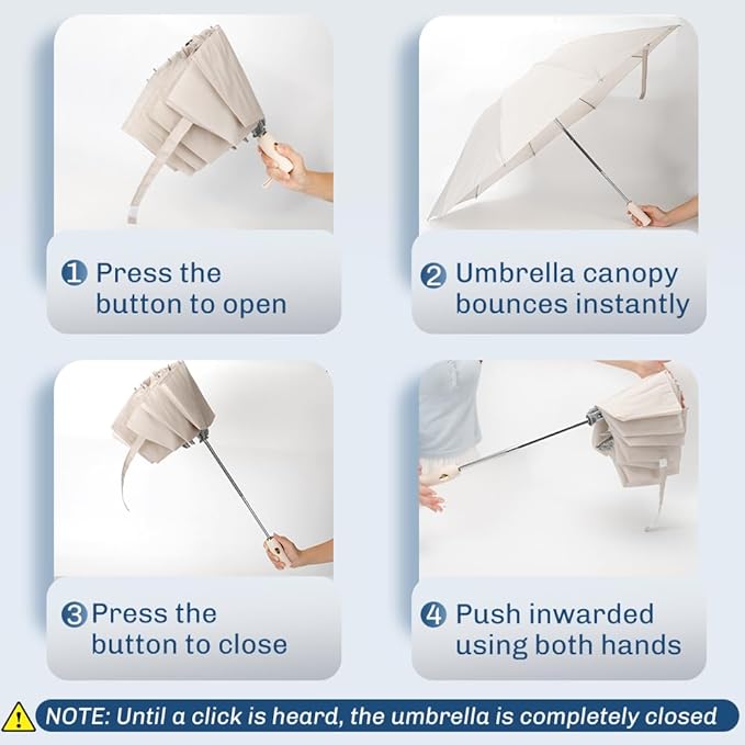 TOPSAIL 45in Truley Compact Folding Umbrella for Travel, Effortless & Safe Collapse, Portable & Sturdy Windproof Inverted Umbrellas for Rain