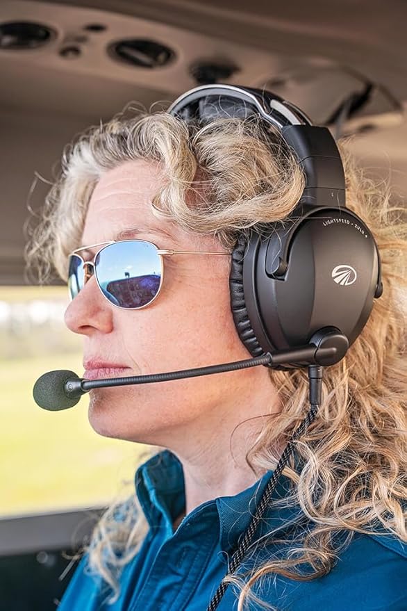 LIGHTSPEED Zulu 4 ANR Aviation Headset - with Dual Bluetooth and FrameFit™ Ear Seals (Heli U-174)