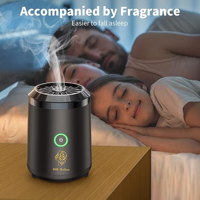Portable Mini Incense Burner Bakhoor Rechargeable USB Aroma Diffuser Electric Arabic Incense Holder Muslim Home Decoration
