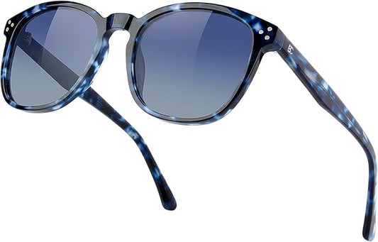 Polarized Sunglasses For Women UV - Protection Womens Trendy Fashion Large Shades With Acetate Frame BC2110