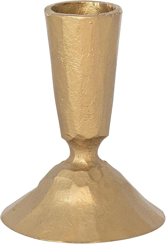 Creative Co-Op Antique Hand-Forged Cast Metal Taper Holder, Gold
