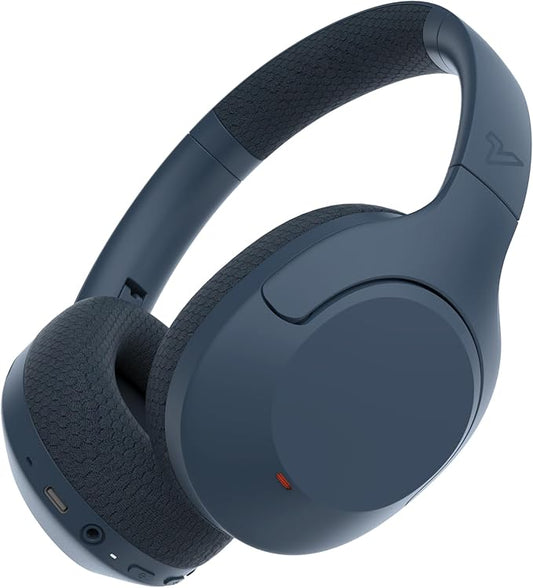 VOKALEN Hyper Pro 2 Bluetooth Headphones Over Ear, Hi-Res Audio, Adaptive Noise Cancelling, 60H Playtime, DEEP360 Spatial Sound, Comfort Mesh Ear Cushions, Deep Bass, Custom EQ (Pro 2, Navy)