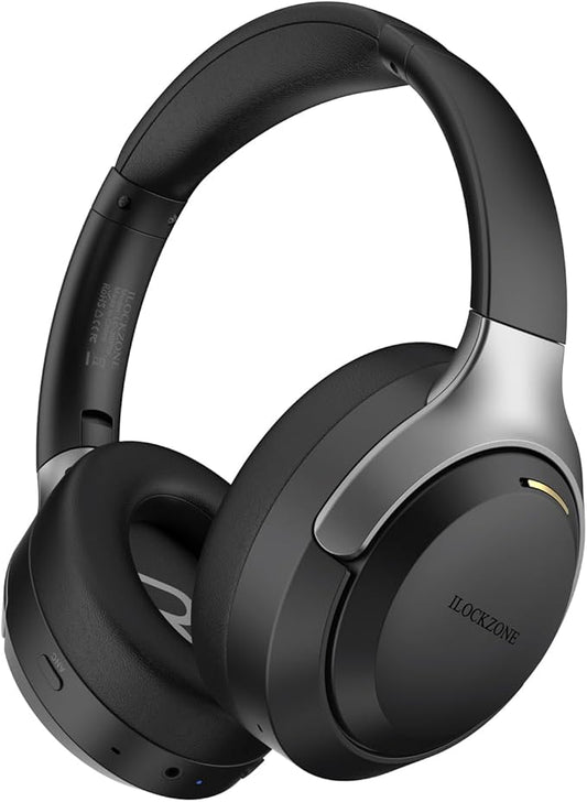 LC30Pro Hybrid Active Noise Cancelling Headphones, 100H Playtime Wireless Over Ear Bluetooth 5.4 Headset, Deep Bass, Multipoint Connection, Foldable Headphones for Travel, Home, Office
