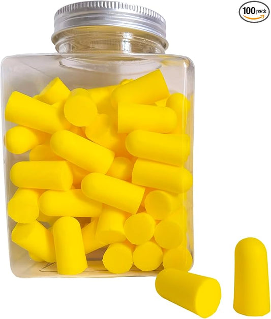 Fan Wu Soft Foam Earplugs 50 Pairs – 32dB Noise Reduction for Sleeping, Travel & Work | Slow Rebound Comfort Fit | Latex-Free Hearing Protection |Yellow | Standard Size