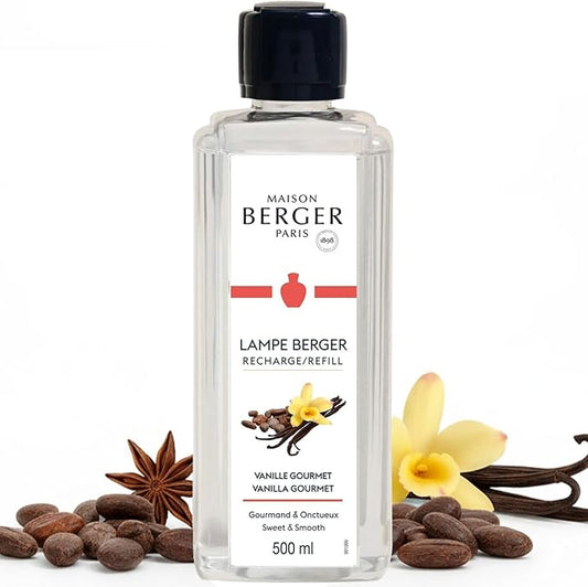 Maison Berger - Vanilla Gourmet - Lampe Berger Fragrance Refill for Home Fragrance Oil Diffuser - 16.9 Fluid Ounces - 500 milliliters