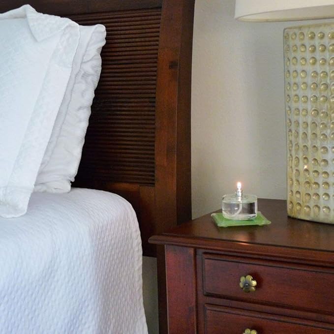 Firefly Fuels Refillable Glass Oil Candle - 3 oz Liquid Candle for Indoor Use, Outdoor Events, Emergency Lighting - Clean Burning with Wick and Holder Included. Use with Liquid Paraffin or Lamp Oil