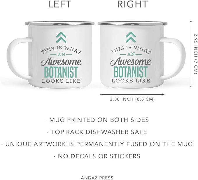 Andaz Press 11oz. Stainless Steel Campfire Coffee Mug Gift, This is What an Awesome Botanist Looks Like, 1-Pack, Birthday Gift Ideas Coworker Him Her, Includes Gift Box