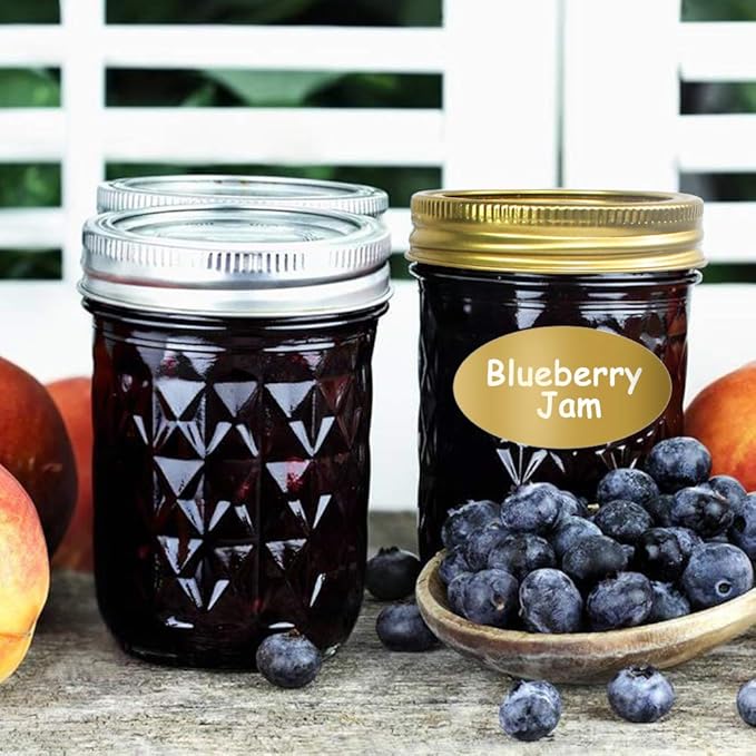 SPANLA Mason Jars 8 oz, 24 Pack Canning Jars 8 oz Half Pint Glass jars with Regular Lids and Bands, Small Mason Jars with Lids Ideal for Jelly Jam Honey Wedding Favors Shower Favors Food