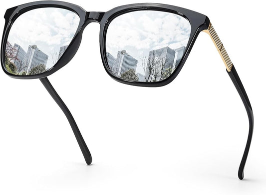 SIPHEW Oversized Square Sunglasses for Women|Lightweight Fashion Sunglasses 100% UV400 Protection|Trendy Mirrored Shade
