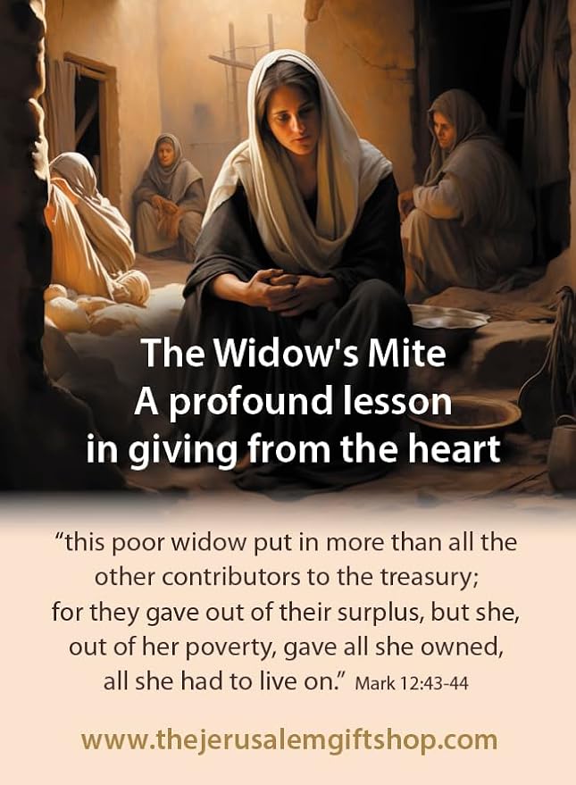 Christian & Jewish Holy Land Oil Lamp with Widow’s Mite Coin – Unique Handmade Gift of Faith