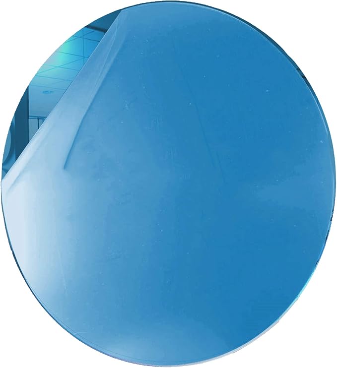 Marketing Holders Acrylic Mirror 18" Wide Round Medium Blue .118" Thick No Adhesive Reflective Pieces Perfect for DIY Arts and Crafts School Projects Home or Office Decor Special Events