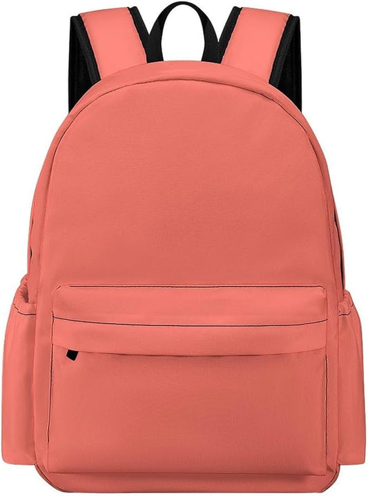 Living Coral Backpack Adult Travel Daybag for Women Men College Backpack for Vacation Hiking Camping Bag