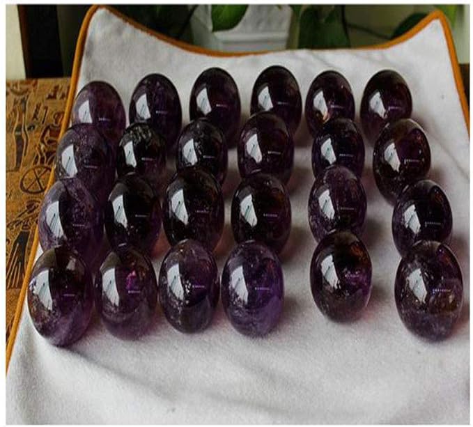 StoneStory Natural Amethyst Healing Crystal Sphere Ball Gemstone for Reiki Balancing Meditation Energy Home and Office Decoration 45mm 150grams (4.5cm, Amethyst)