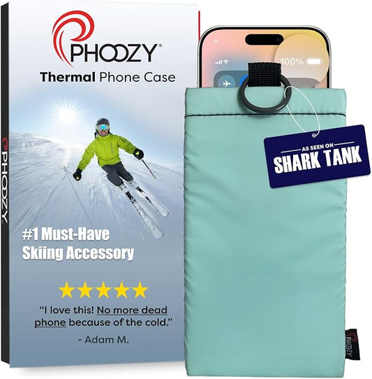 PHOOZY Apollo II Thermal Phone Case Cold Weather Insulated Pouch | Extends Battery Life 4X | NASA Tech Skiing Snowboard Accessories | Military Grade | Large - Mint