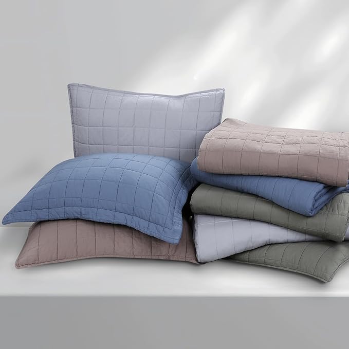 100% Cotton Quilt Sets King Size - Soft Lightweight Quilt Bedding Set for Bedroom Decor- Bedspread in Geometric Pattern with 2 Pillow Shams for All Season, 98x106 inches