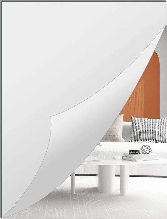 DARENYI A2 Acrylic Mirror Sheet for Wall, 16.5" x 23.2" Large Rectangular Mirror Tiles Frameless Wall Mounted Mirror Self-Adhesive Mirror Stickers for Vanity Bedroom Home Decor