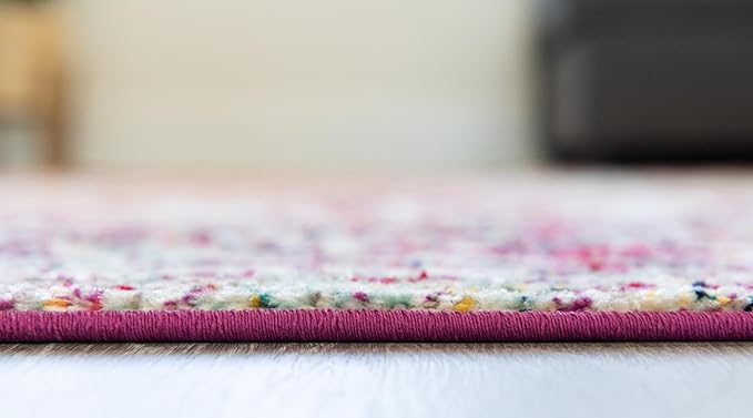 Rugs.com Arlington Collection Rug – 10 Ft Runner Multi Medium-Pile Rug Perfect for Hallways, Entryways