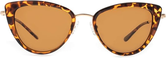 FAA'N Retro Big Frame Cat Eye Polarized Sunglasses Women with Spring Hinge