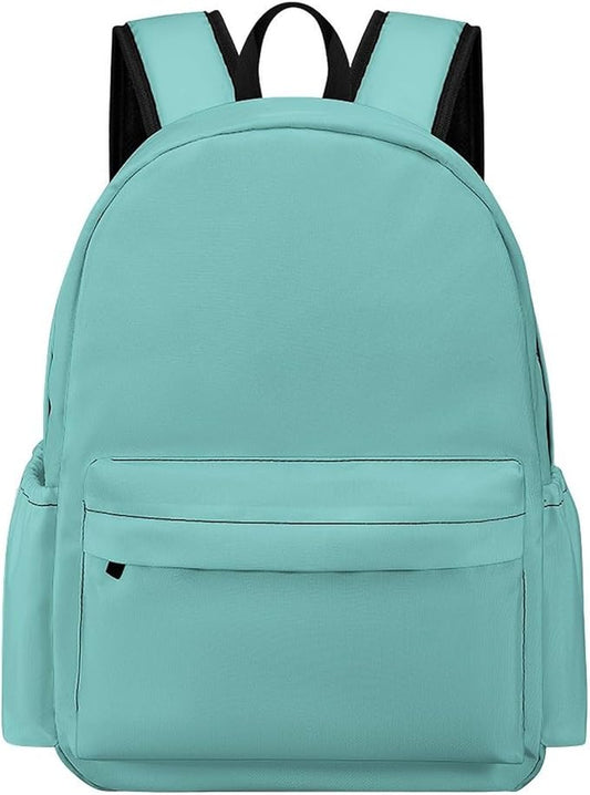 Pale Cyan Backpack Adult Travel Daybag for Women Men College Backpack for Vacation Hiking Camping Bag