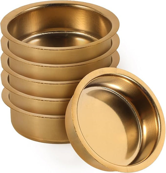 VOSAREA 6pcs Metal Incense Cone Burners Tea Light Tins Cups Tealight Holders Brass Incense Burner Plate Holder Empty Scented Candle Cup DIY Candle Holders for Party Wedding Table Decoration