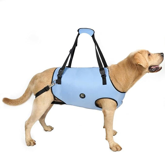 Coodeo Dog Lift Harness, Pet Support & Rehabilitation Sling Lift Adjustable Padded Breathable Straps for Old, Disabled, Joint Injuries, Arthritis, Loss of Stability Dogs Walk (Blue, XL)