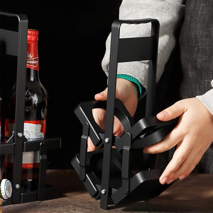 musbus Reusable Drink Carrier with Handle for Delivery Drivers, Portable Cup/Coffee Holder Accessories for Delivery, Foldable Drinks Caddy with Tray, Car Durable Plastic Festive Bottle, Vacation