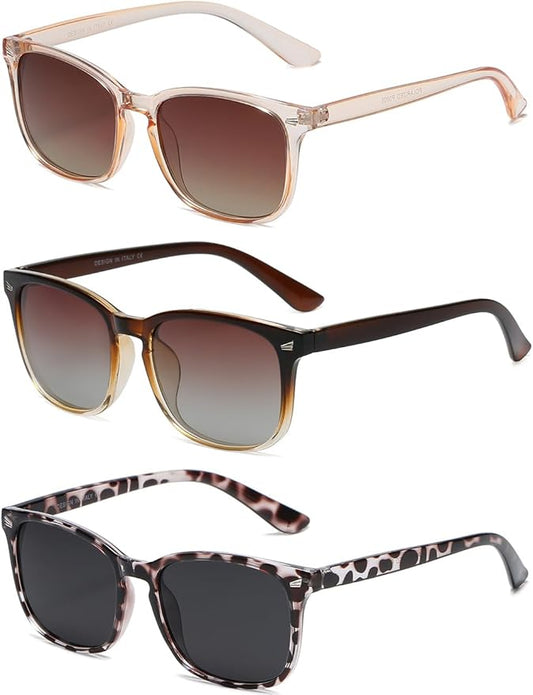 DUSHINE Polarized Sunglasses for Women Classic Retro Style UV400 Protection