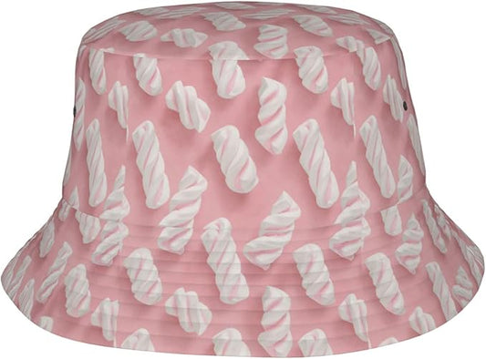 Unicorn and Pink Flower Fisherman Hat Summer Foldable UV Protection Sun Hat