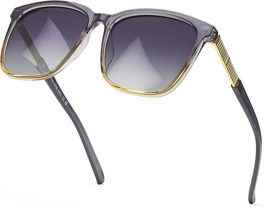SIPHEW Oversized Square Sunglasses for Women|Lightweight Fashion Sunglasses 100% UV400 Protection|Trendy Mirrored Shade