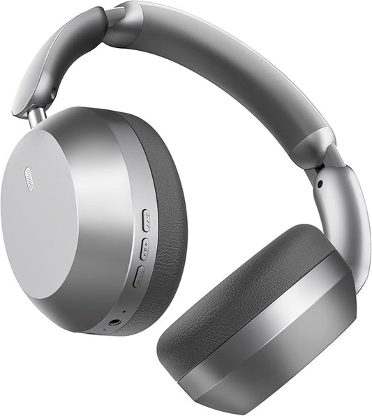 Wentronic Y04 Bluetooth Headphones Active Noise Cancelling Wireless Over Ear Headphones 48 Hours Playtime High Sound Quality Foldable Headphones with Soft Ear Cushion for Travel - Grey