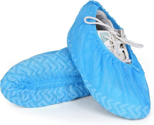 200 Count Shoe Covers Disposable Non-Slip, Premium Cloth Boot Covers, Slip-resistant, Durable, Breathable, Non-toxic, Recyclable