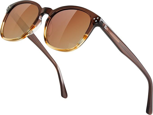 Polarized Sunglasses For Women UV - Protection Womens Trendy Fashion Large Shades With Acetate Frame BC2110