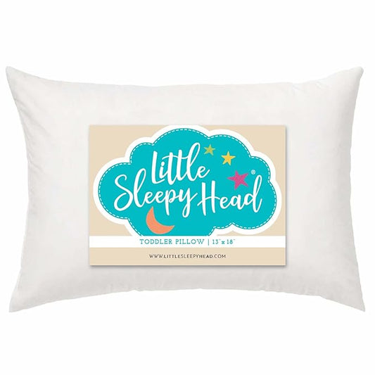 Little Sleepy Head Toddler Pillow 13x18 - Hypoallergenic Ergonomic Pillow for Sleeping, Nursery Pillow (1-Pack)