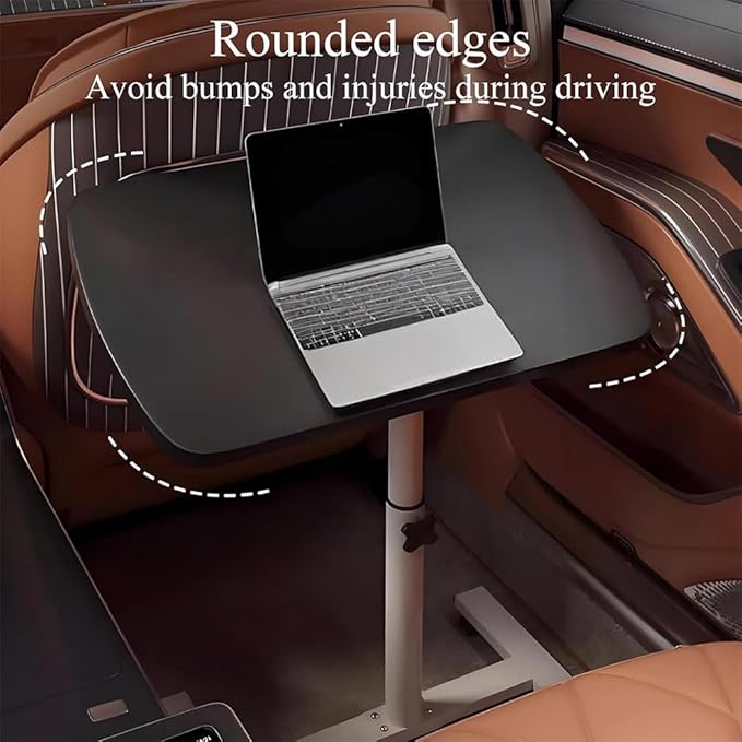 Portable Car Seat Tray Table, Multi-Functional Foldable Car Desk, RV Folding Table, Desk Computer Workstation for Motorhome, Car Computer Desk for Working, Eating (Black, 18.9" Lx9.4 W/48x24cm)