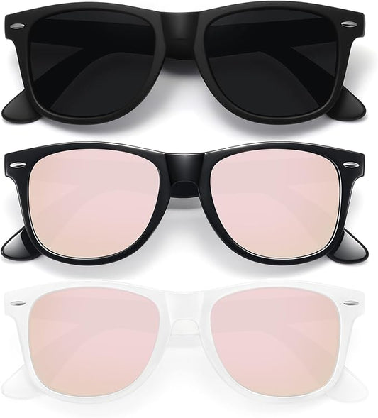 MEETSUN Polarized Sunglasses for Women Men Classic Retro Trendy Driving Sun Glasses UV400 Protection (3 Pack)