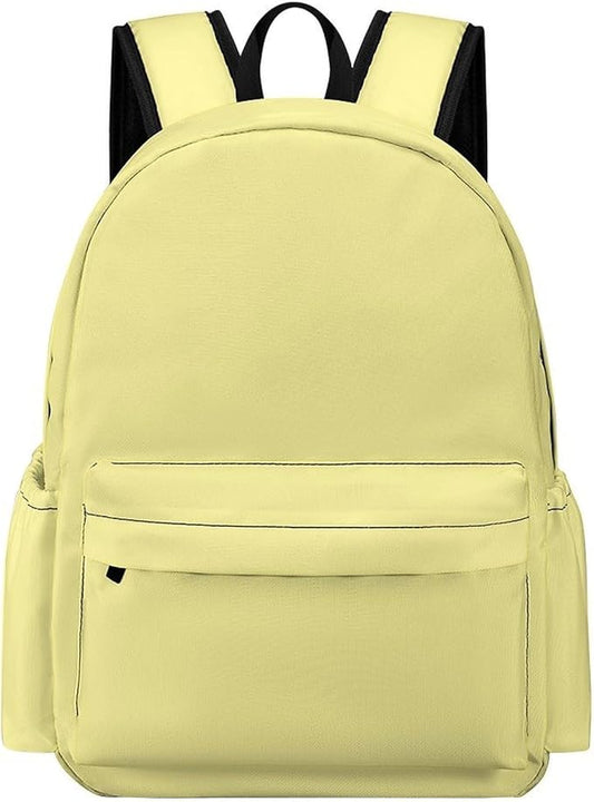 Pale Luxury Yellow Backpack Adult Travel Daybag for Women Men College Backpack for Vacation Hiking Camping Bag