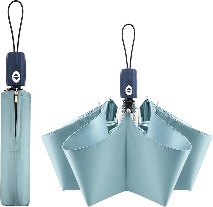 FDJASGY UV Sun Umbrella Compact Folding Travel Umbrella Auto Open Close Compact Folding Rain Umbrellas for Women Men Blocking UV 99.98%