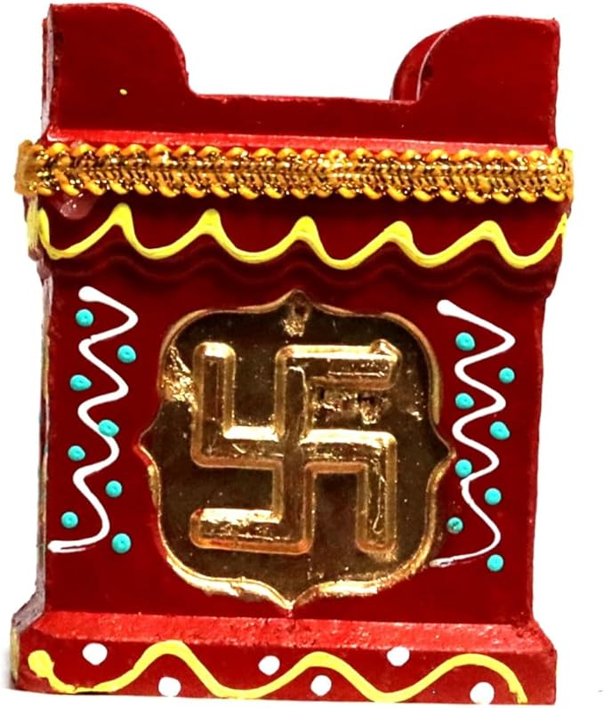 Tulsi Clay Diya Diwali Dia for Tulsi Plant Puja Pooja Multi Colored Terracotta Earthen Vilakku Oil Lamp Diyas Natural Mitti Deepawali | AE000242-02 (2.2 inch)